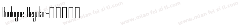 Boulogne Regular字体转换